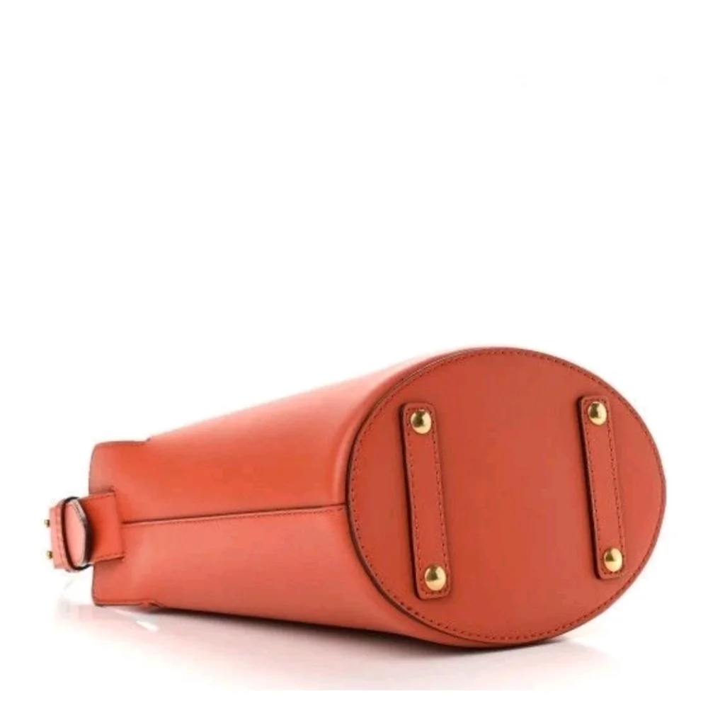 NWT Authentic Burberry Handbag Supple Calfskin Bucket Clementine - Picture 5 of 16